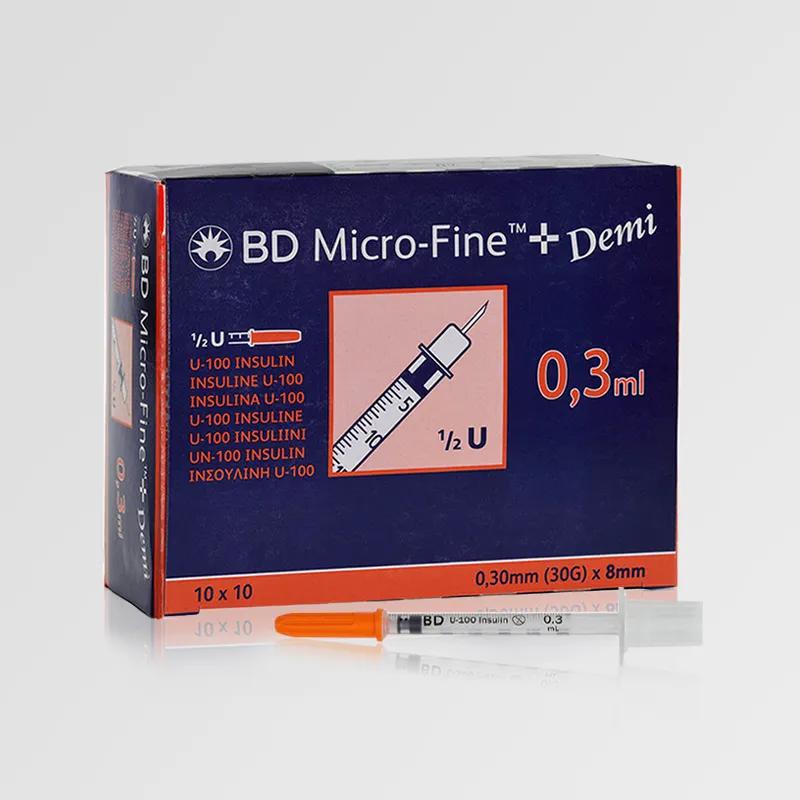 BD MICRO-FINE+ PENKANYLE 0,3ML 30G